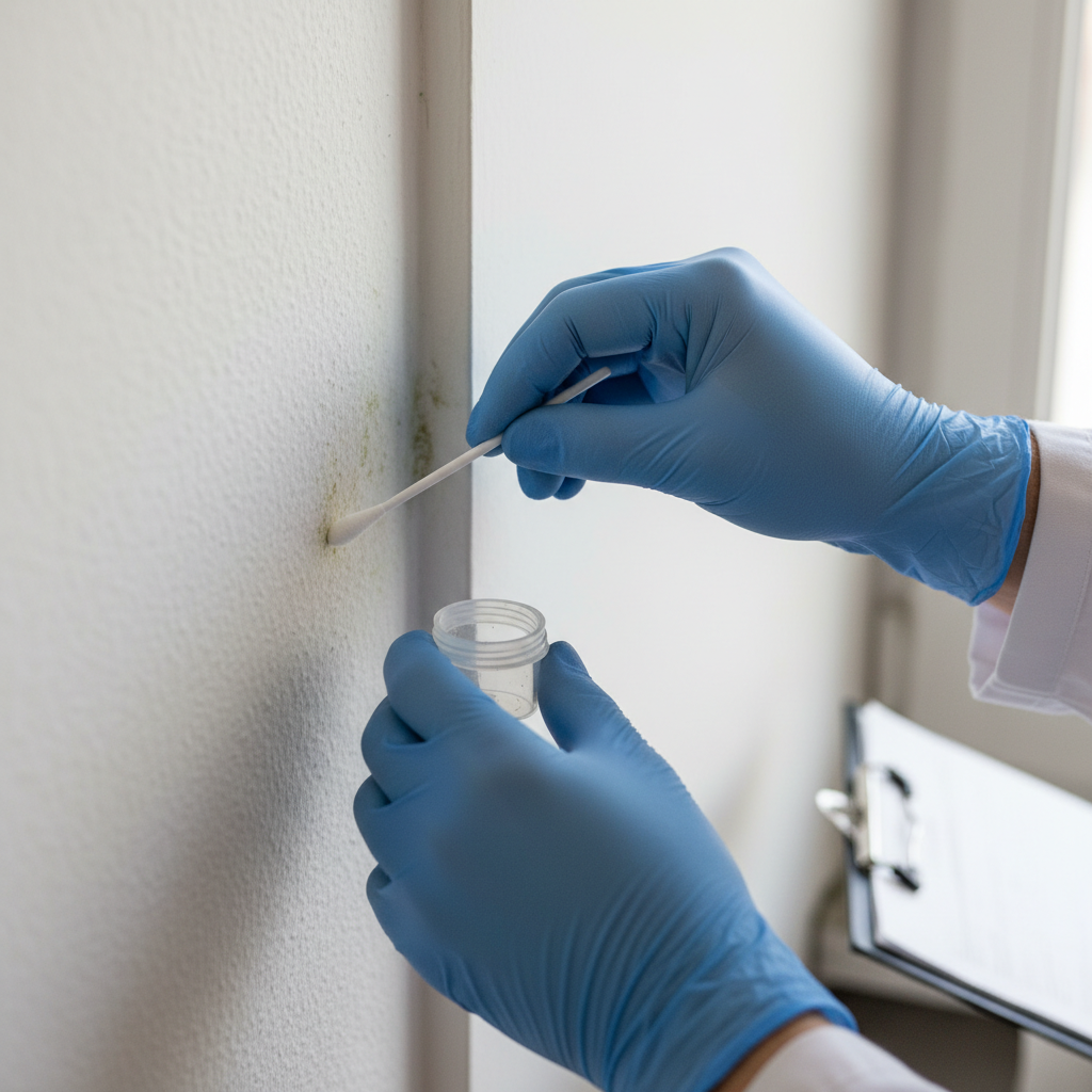 Laboranalyse einer Materialprobe zur Schimmelbestimmung
